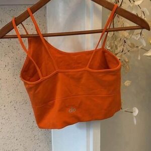 Alo Yoga Orange Asymmetrical Strap Crop Tank Top Women's- m